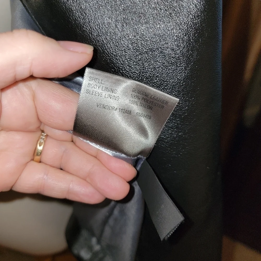 Wilsons Leather Black Leather Blazer Size Large - Picture 8 of 9